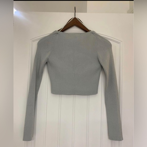 NEVER WORN Zara green ribbed crop top - Picture 2 of 3